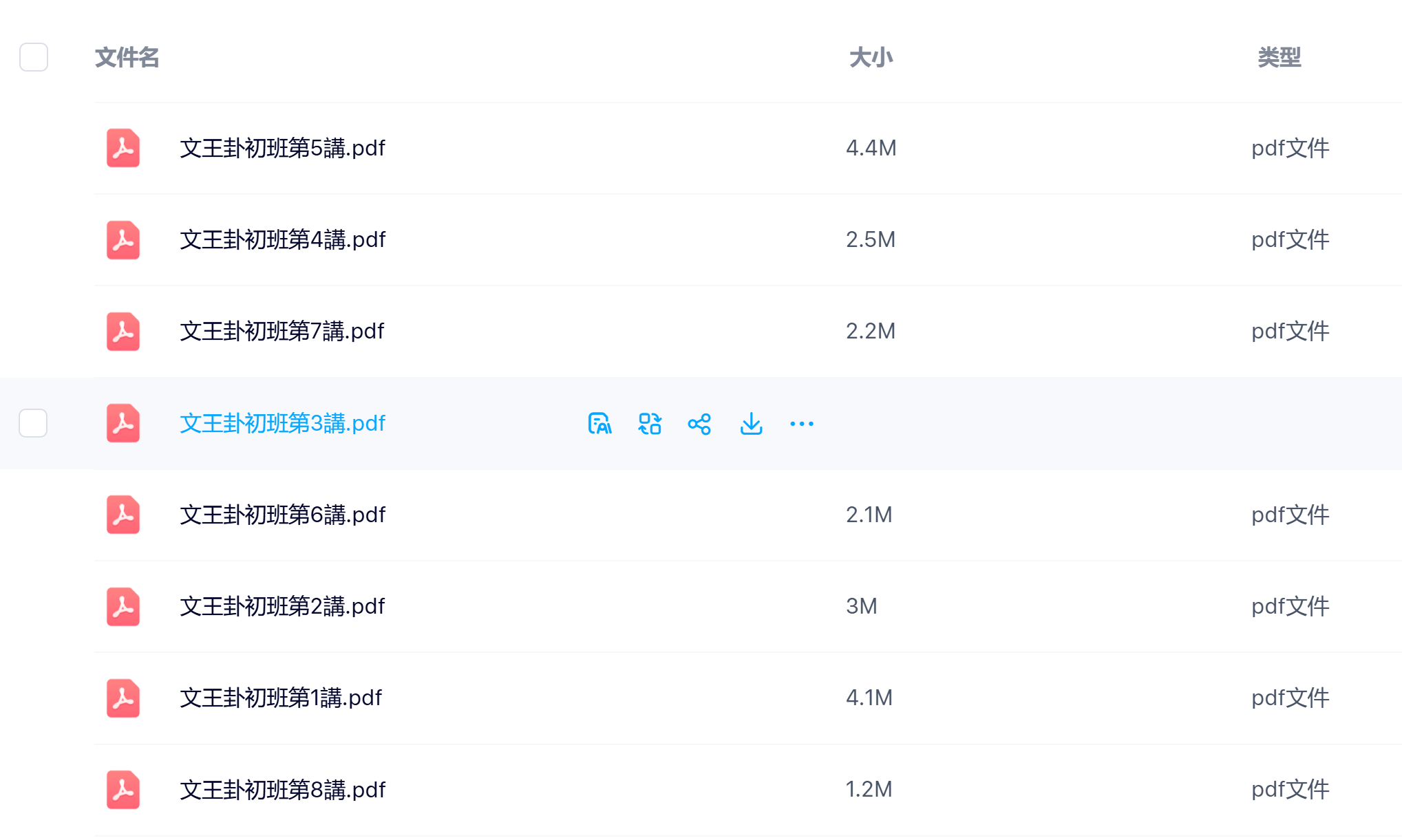 香港聚贤馆文王卦初班由浅入深8节课讲义电子版
