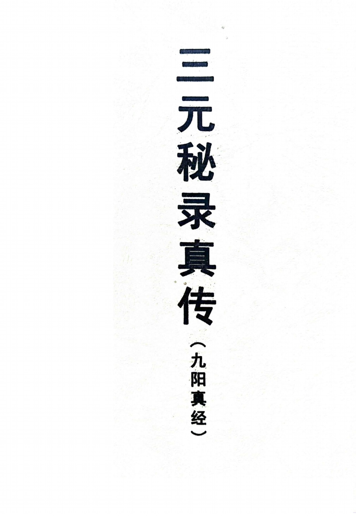 三元秘录真传(九阳真经)247页电子版