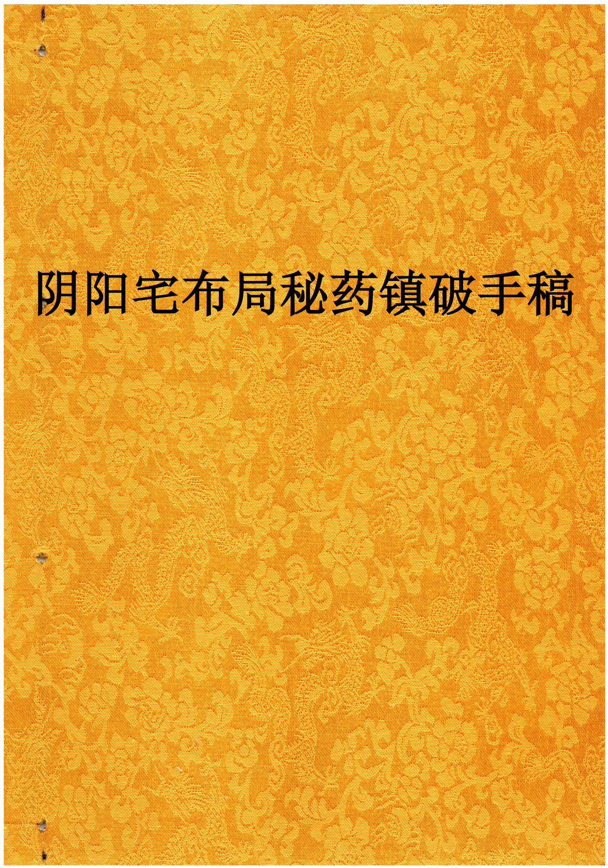 阴阳宅布局秘药镇破手稿95页电子版