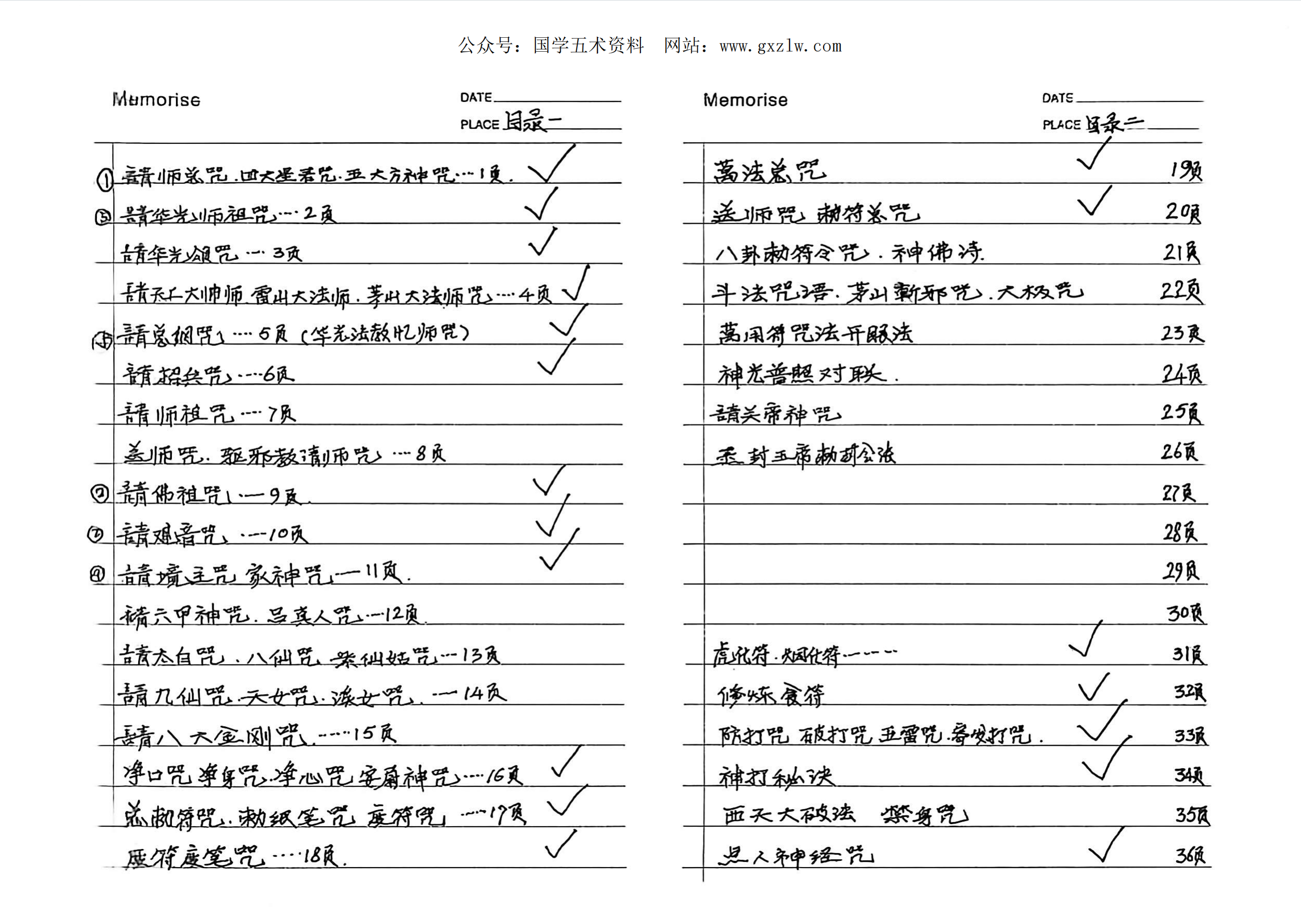 华光法笔记手稿62面电子版
