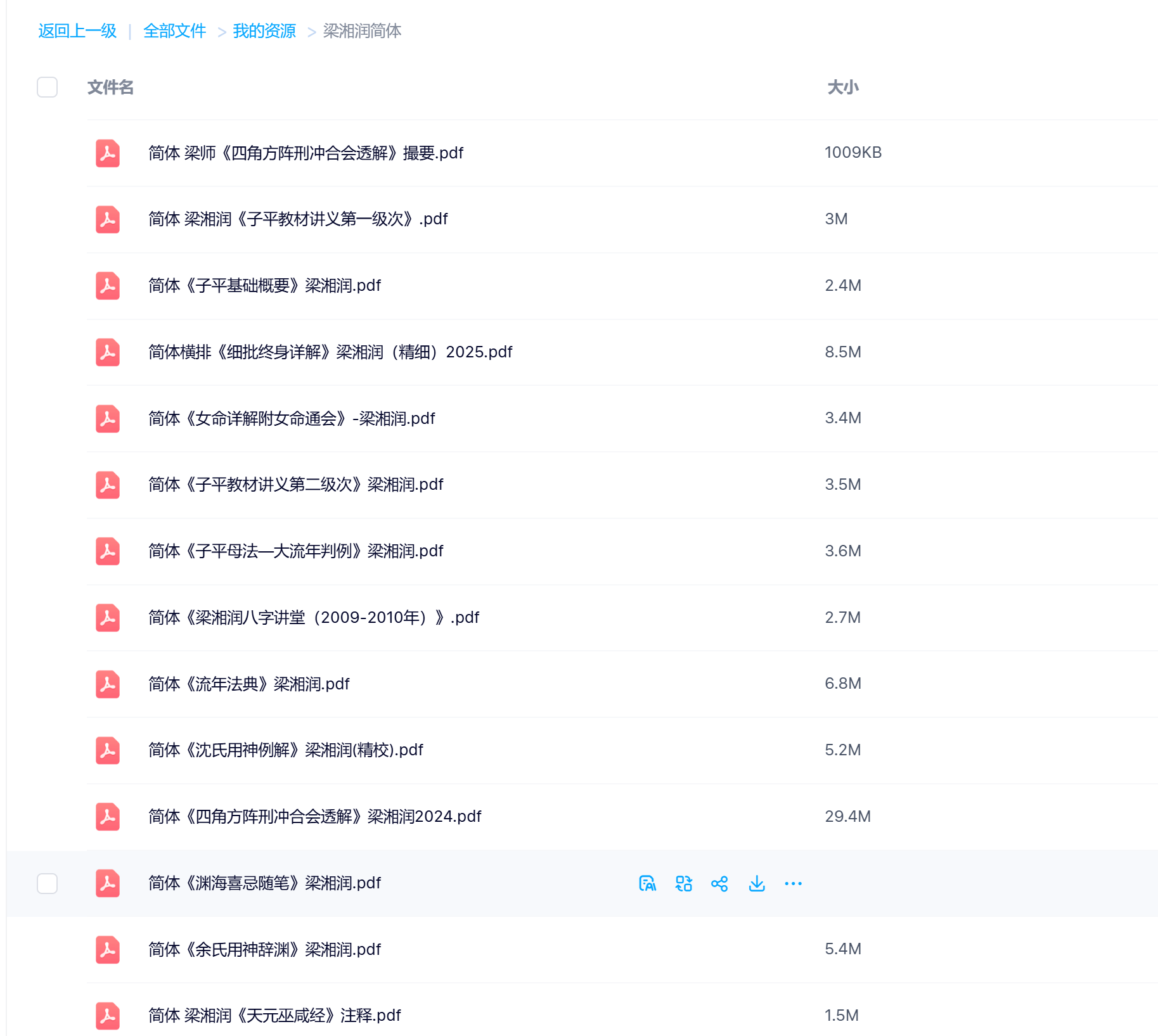 梁湘‮简润‬体易学合集13册电子版